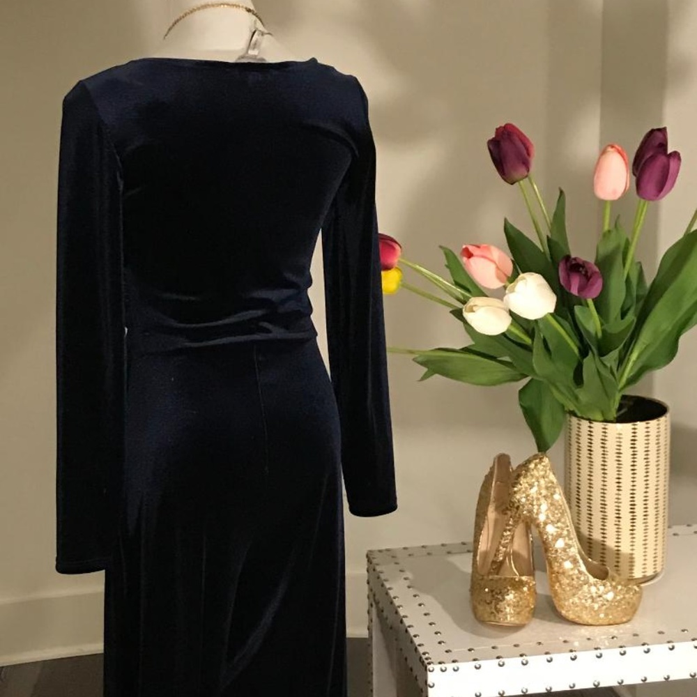 Velvet Wrap Jumpsuit - Picture 4 of 5